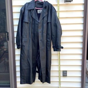 Leather car coat
